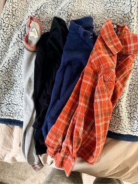 Bundle of boys size S 5/6 long sleeve shirts lot